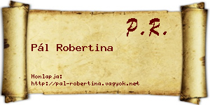 Pál Robertina névjegykártya